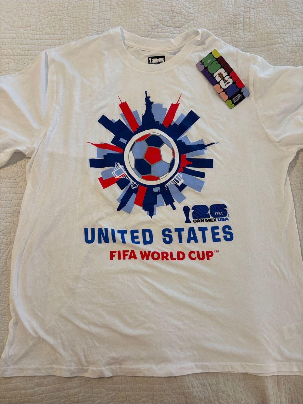 USA FIFA World Cup White Graphic Soccer T-Shirt